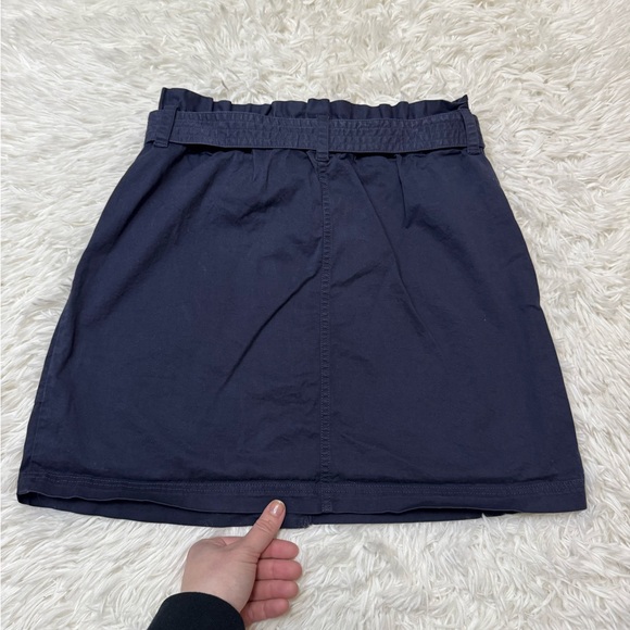Abercrombie & Fitch Skirt Navy Blue Skirt Button Down Skirt Blue Mini Skirt - Picture 6 of 6